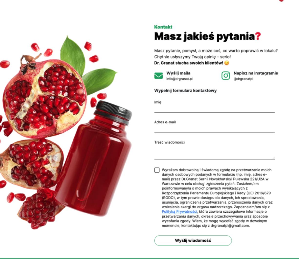 Розробка лендингу для DrGranat